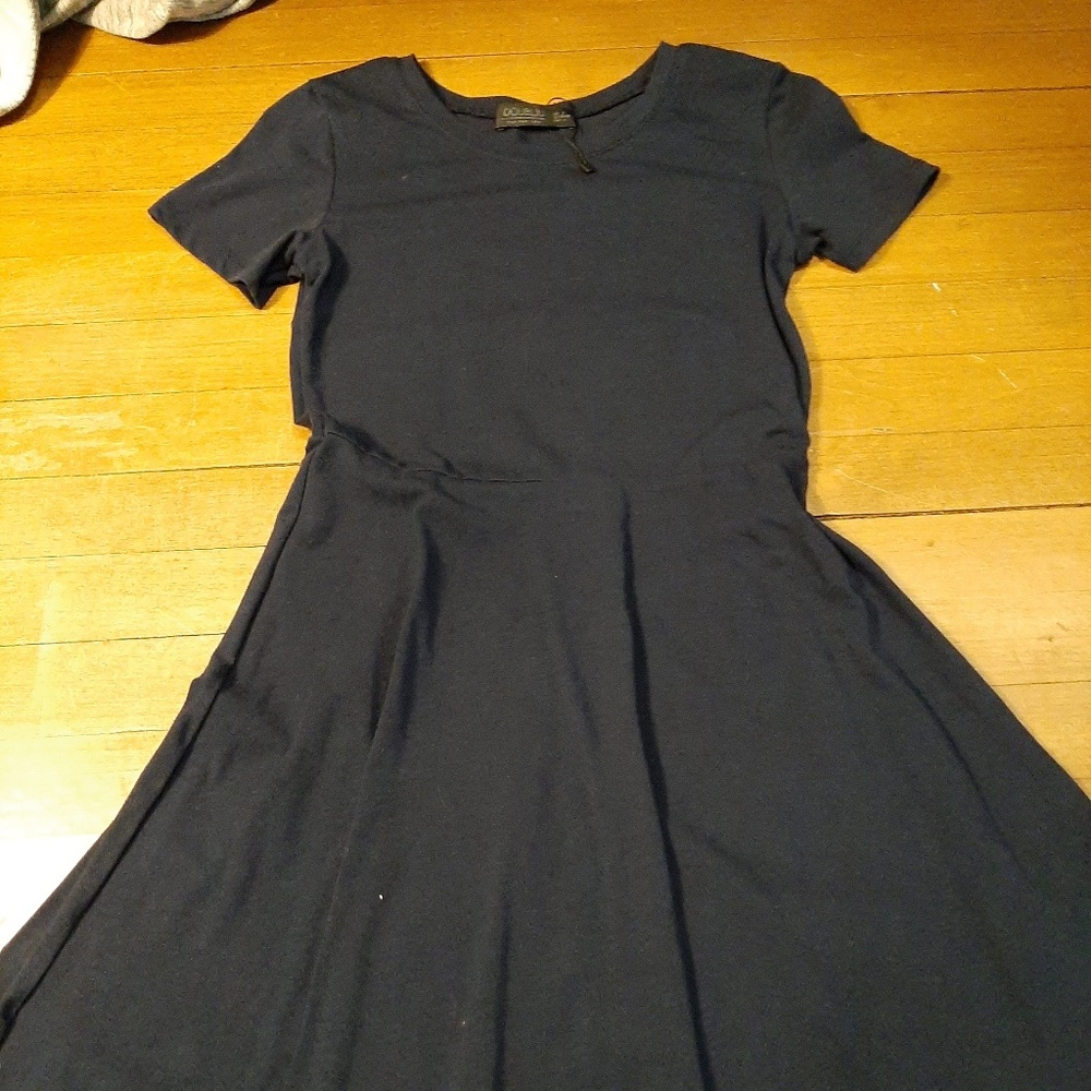 Doublju Navy Skater Dress